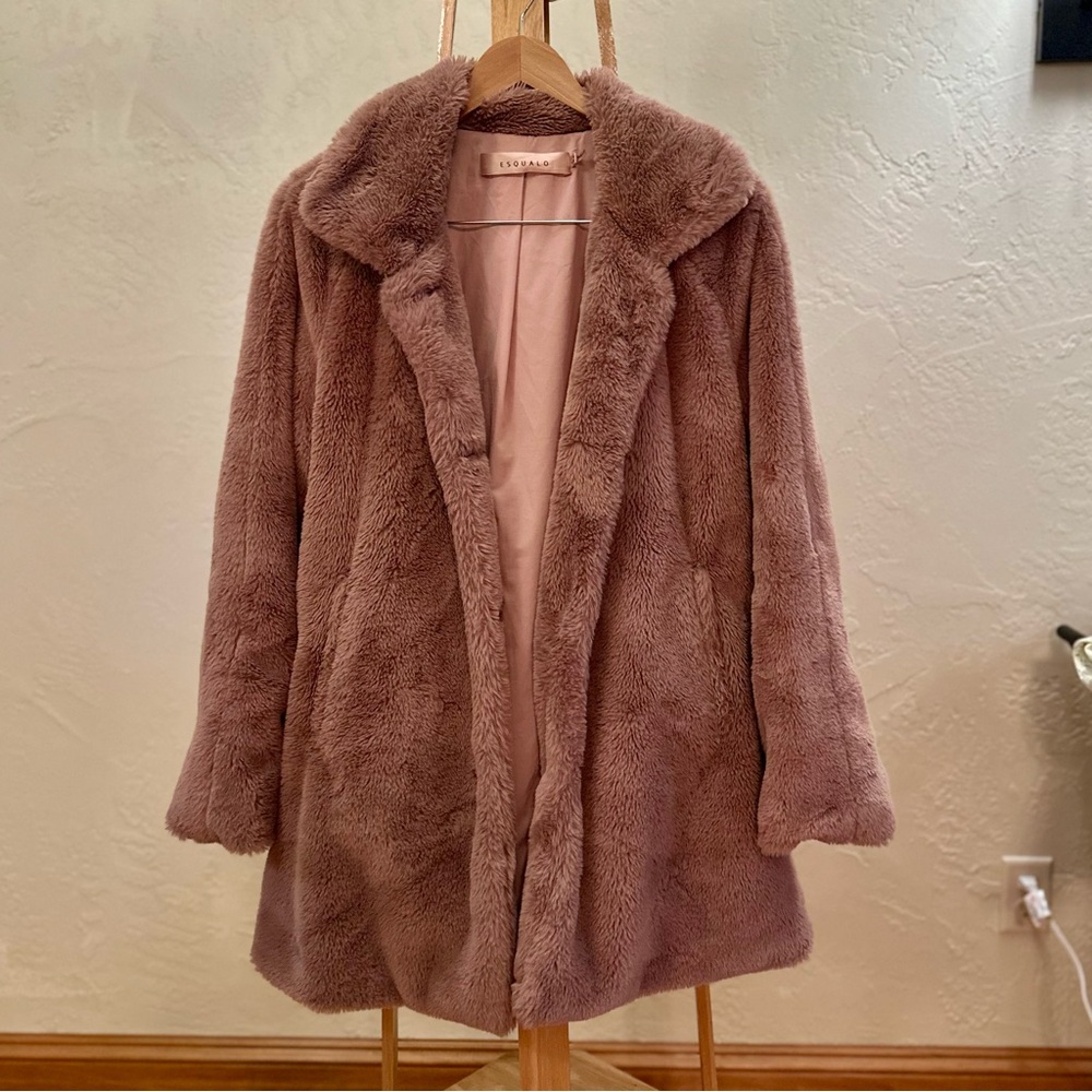 ESQUALO Soft Mauve Teddy Jacket
